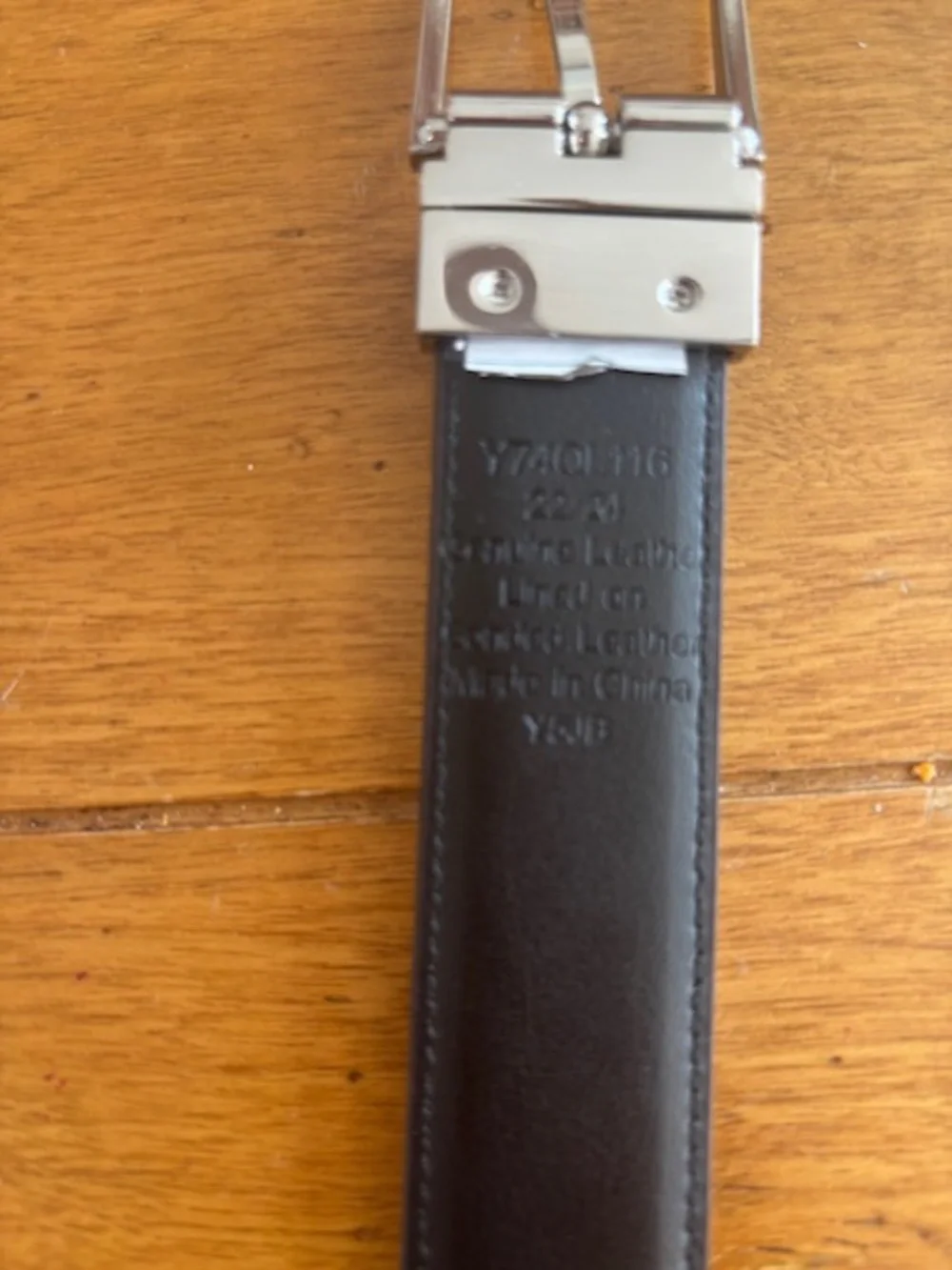 Boys Brown Leather Belt w/ Silver Buckle Fit Waist 22